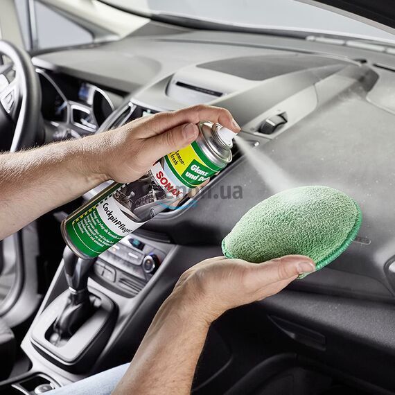 SONAX Cockpitpfleger - lemon-fresh очиститель-полироль пластика глянцевый (лимон) 400 мл, изображение 3