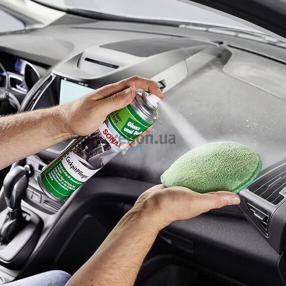 SONAX Cockpitpfleger - apple-fresh очиститель-полироль пластика глянцевый (яблоко) 400 мл, изображение 3