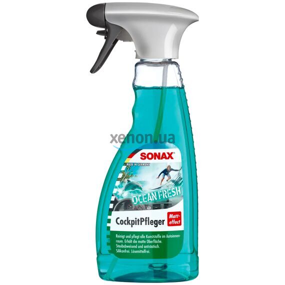 SONAX Cockpitpfleger Ocean-Fresh матовый полироль для пластика (океанская свежесть) 500 мл, изображение 2