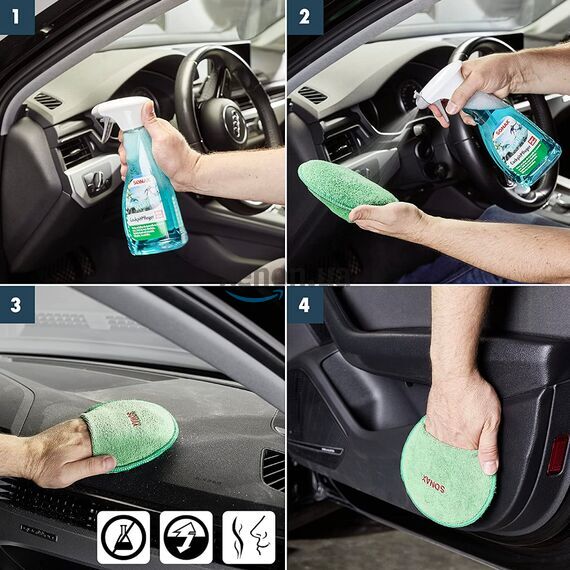 SONAX Cockpitpfleger Ocean-Fresh матовый полироль для пластика (океанская свежесть) 500 мл, изображение 4