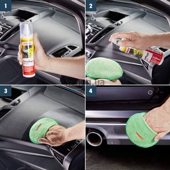 SONAX TiefenPfleger Glanzed полироль для пластика и резины с глянцевым эффектом 300 мл, изображение 4