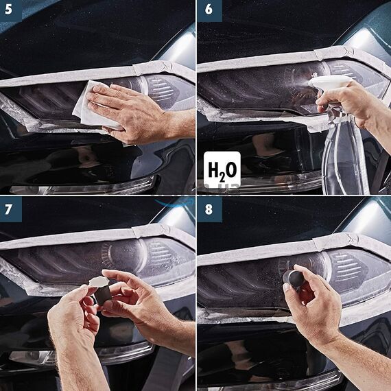 SONAX Headlight Restoration Kit набор для реставрации и защиты пластиковых фар 89 мл, изображение 4 SONAX Headlight Restoration Kit набор для реставрации и защиты пластиковых фар 89 мл, изображение 4