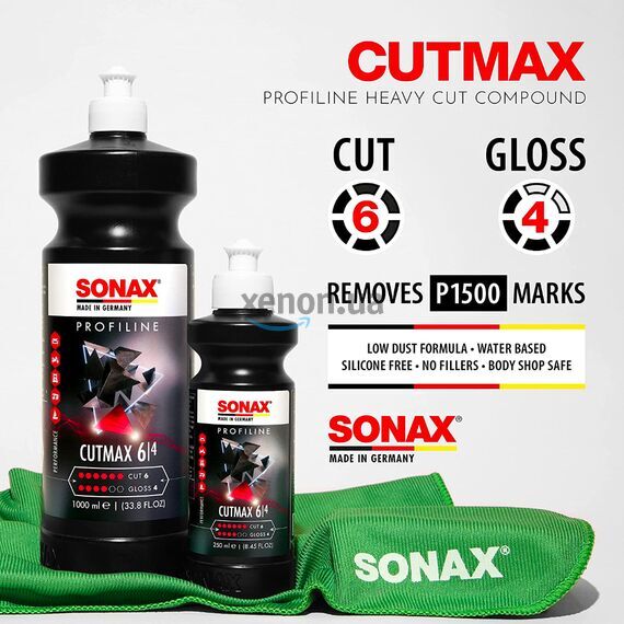 SONAX PROFILINE CutMax 06-04 абразивная паста для полировки кузова 1 л, изображение 10