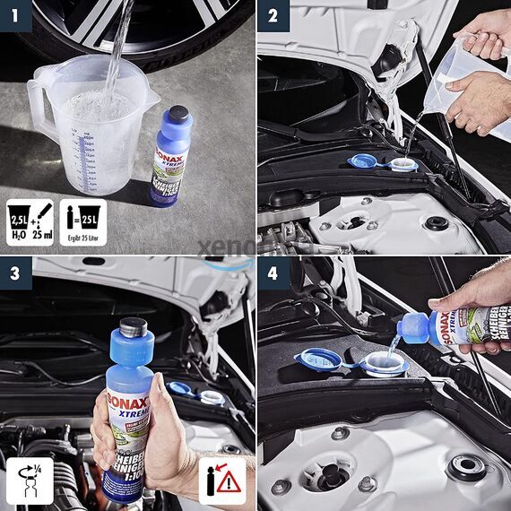 SONAX XTREME Scheiben Reiniger концентрат омывателя летний 1:100 250 мл, изображение 3