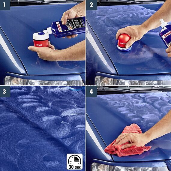 SONAX Polish +Wax Color синий полироль тефлон с воском 250 мл, Цвет: Синий, Объем: 250 мл, изображение 3