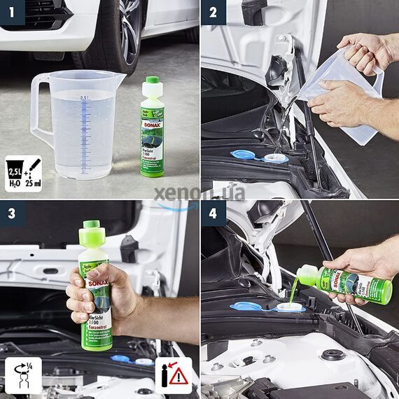 SONAX Clear View 1:100 Apple Fresh концентрат омывателя летний (яблоко) 250 мл, изображение 3