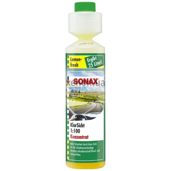 SONAX Clear View 1:100 Lemon Fresh концентрат омывателя летний (лимон) 250 мл