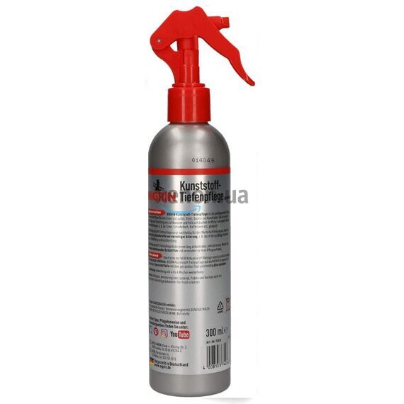 NIGRIN Kunststoff Tiefenpflege Seidenmatt глубокий очиститель полироль для пластика с матовым эффектом 300 мл, изображение 2