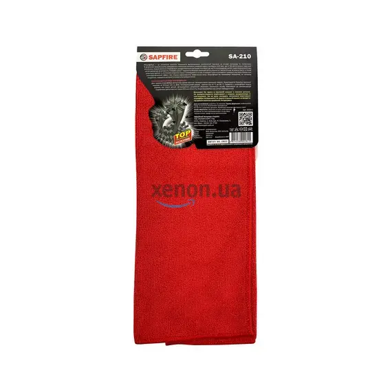 Sapfire SA-210 Cleaner (002845) салфетка из микрофибры универсальная, красная 35х40 см, изображение 3