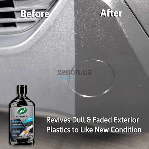 Turtle Wax Hybrid Solutions Graphene Acrylic Trim Restorer восстановитель пластика с графеном 300 мл, изображение 3 Turtle Wax Hybrid Solutions Graphene Acrylic Trim Restorer восстановитель пластика с графеном 300 мл, изображение 3