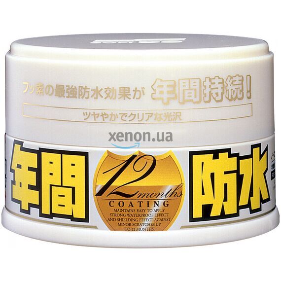 SOFT99 Fusso Coat 12 Months Protection White долговременный воск для светлых автомобилей 200 г, изображение 5