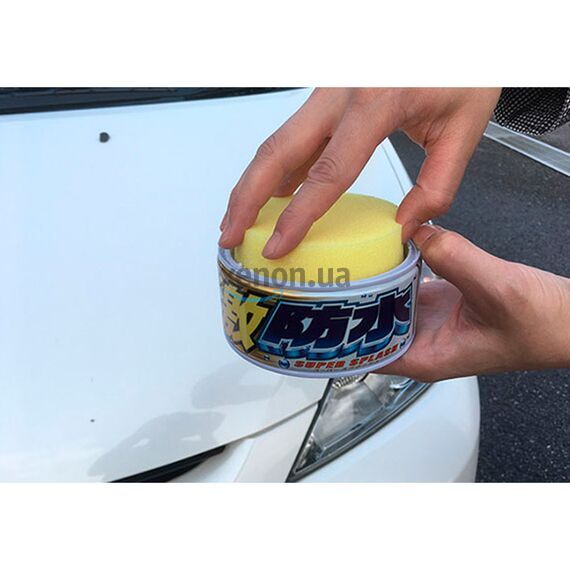 SOFT99 Water Block Wax Pearl and Metallic водоотталкивающий воск для светлых автомобилей 300 мл, изображение 5