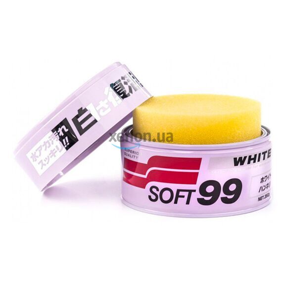 SOFT99 White Super Wax віск, що очищає, для білих автомобілів 350 г, зображення 3