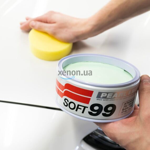 SOFT99 Pearl & Metallic Soft Wax віск для світлих автомобілів, що очищає 320 г, зображення 6