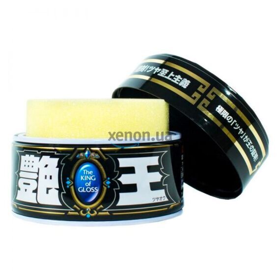 SOFT99 The King of Gloss Black віск для темних автомобілів 200 г, зображення 3