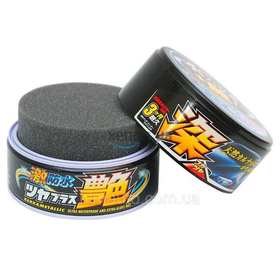 SOFT99 Water Block Wax Gloss Type Black воск с гидрофобом и блеском для темных автомобилей 200 г, изображение 3 SOFT99 Water Block Wax Gloss Type Black воск с гидрофобом и блеском для темных автомобилей 200 г, изображение 3