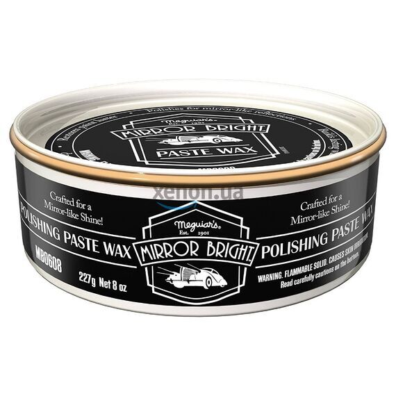Meguiars Mirror Bright Polishing Paste Wax полирующий твердый воск 227 г, изображение 3