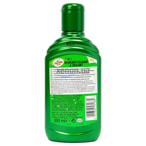 Turtle Wax Headlight Cleaner and Sealant поліроль для фар із захисним силантом 300 мл, зображення 4