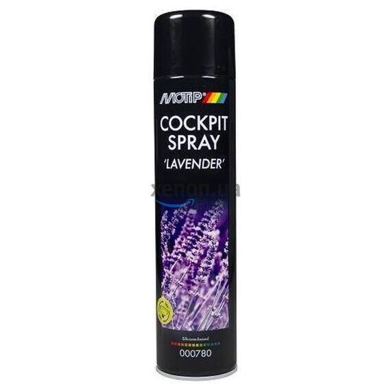 MOTIP Black Line Cockpit Spray Lavender аэрозольный полироль для пластика лаванда 600 мл