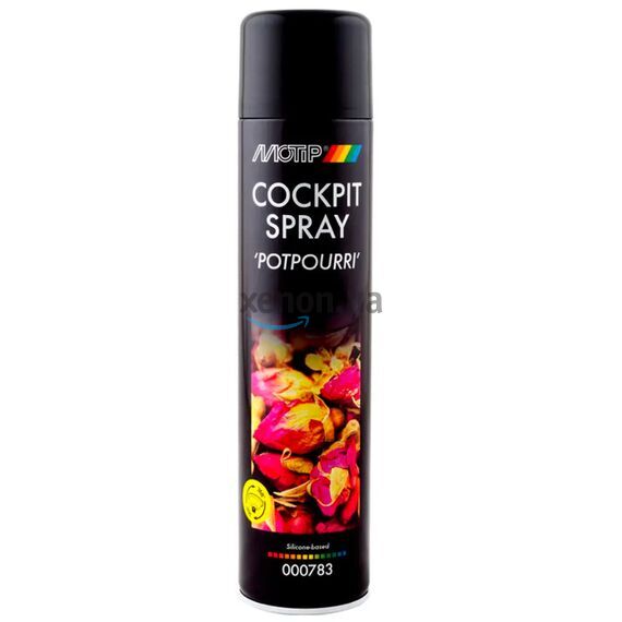 MOTIP Black Line Cockpit Spray Potpourri аэрозольный полироль для пластика попурри 600 мл