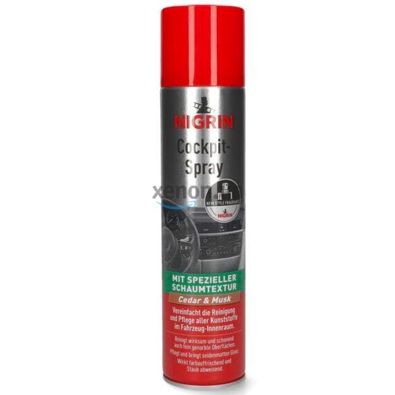 NIGRIN Cockpit-Spray Cedar & Musk пенный 45-дневный очиститель протектант для пластика кедр и муск 400 мл