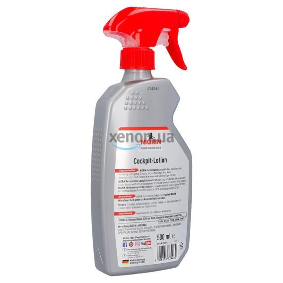 NIGRIN Performance Cockpit Lotion 40-дневный полироль для пластика с матовым эффектом 500 мл, изображение 5