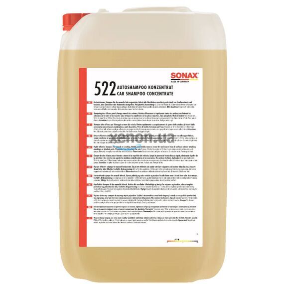 SONAX Glanz Shampoo Konzentrat автошампунь консервант с блеском 25 л, Объем: 25 л, Запах: Без запаха