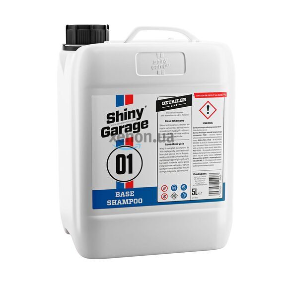 Shiny Garage Base Shampoo автошампунь для ручної мийки 5 л, Обʼєм: 5 л, Запах: Без запаху
