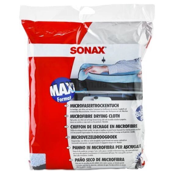 SONAX Microfiber Drying Cloth рушник з мікрофібри 80х50 см, зображення 2