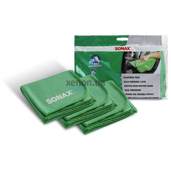 SONAX Glasfinish Tuch набор салфеток из микрофибры для стекла 60х50 см 3 шт