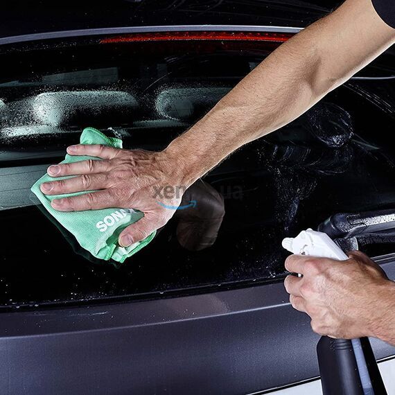 SONAX Glasfinish Tuch набір серветок з мікрофібри для скла 60х50 см 3 шт, зображення 4