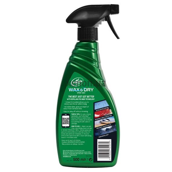 Turtle Wax Wax It Wet Spray Wax Quick & Easy быстрый воск 500 мл, изображение 2