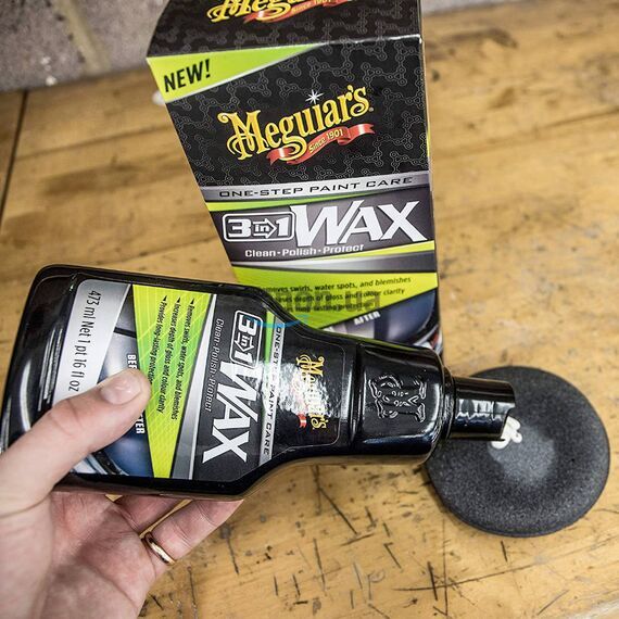 Meguiars Wax 3-in-1 жидкий воск 3 в 1 473 мл, изображение 5
