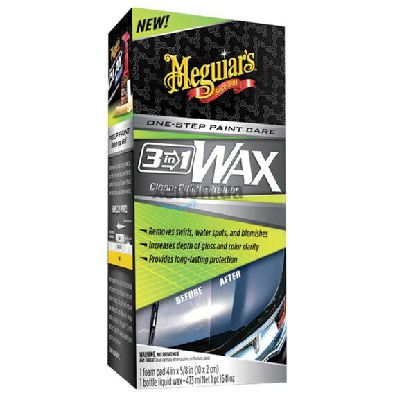 Meguiars Wax 3-in-1 жидкий воск 3 в 1 473 мл, изображение 3